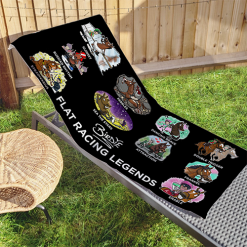 Flat Racing Legends Beach Towel